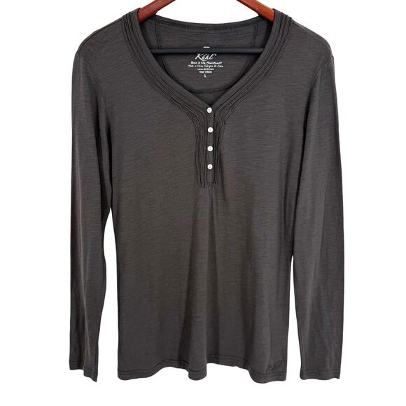 Kuhl Womens Large Dark Gray Blouse Shirt Top Outdoors Hiking Camping Winter - Picture 1 of 5